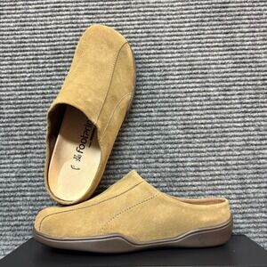 Footprints by Birkenstock Women Tan Suede Leather Clog Mules Size 37 EU 6-6.5 US